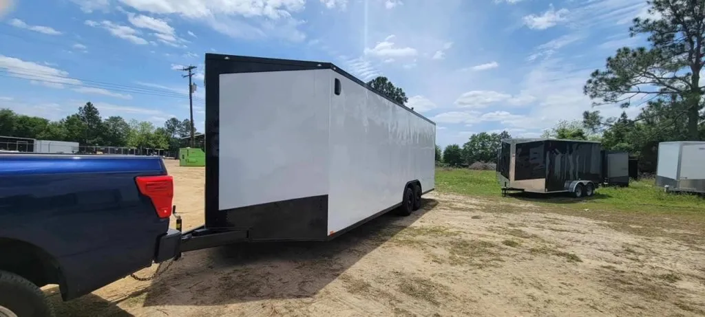 Different wagon trailers in sizes and color